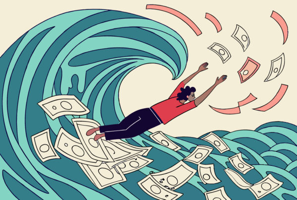 drowning in debt